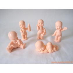 "Les Babies" lot de 5 figurines chair