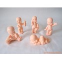 "Les Babies" lot de 5 figurines chair