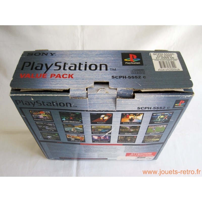 Pack PlayStation 1 Complète – Console Grise + Meuble + Jeux (PAL) – Occasion