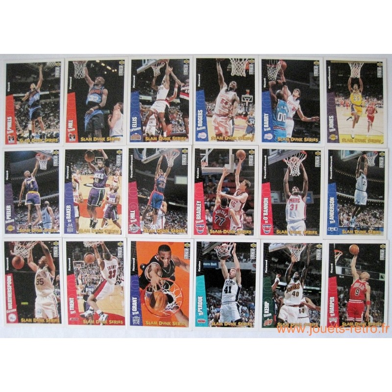 Lot 27 cartes NBA Upper Deck Collector's Choice 96-97 Slam Dunk Series