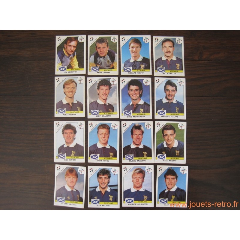Lot 16 vignettes Panini World Cup Italia 90 - Ecosse