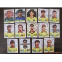 Lot 14 vignettes Panini World Cup Italia 90 - Brésil
