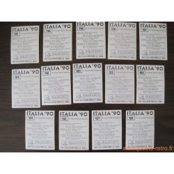 Lot 14 vignettes Panini World Cup Italia 90 - Argentine