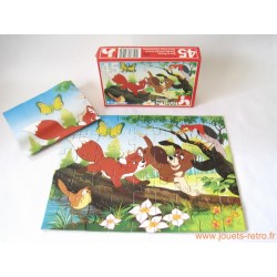 Rox et Rouky - puzzle Disney Nathan 1982