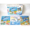 boite 3 puzzles Ravensburger "dauphins"
