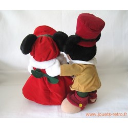 Peluches Mickey et Minnie chorale de Noël