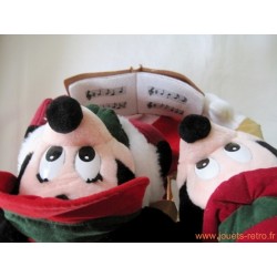 Peluches Mickey et Minnie chorale de Noël