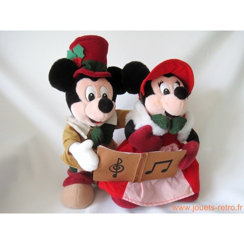 Peluches Mickey et Minnie chorale de Noël Peluches Mickey et Minnie chorale de Noël