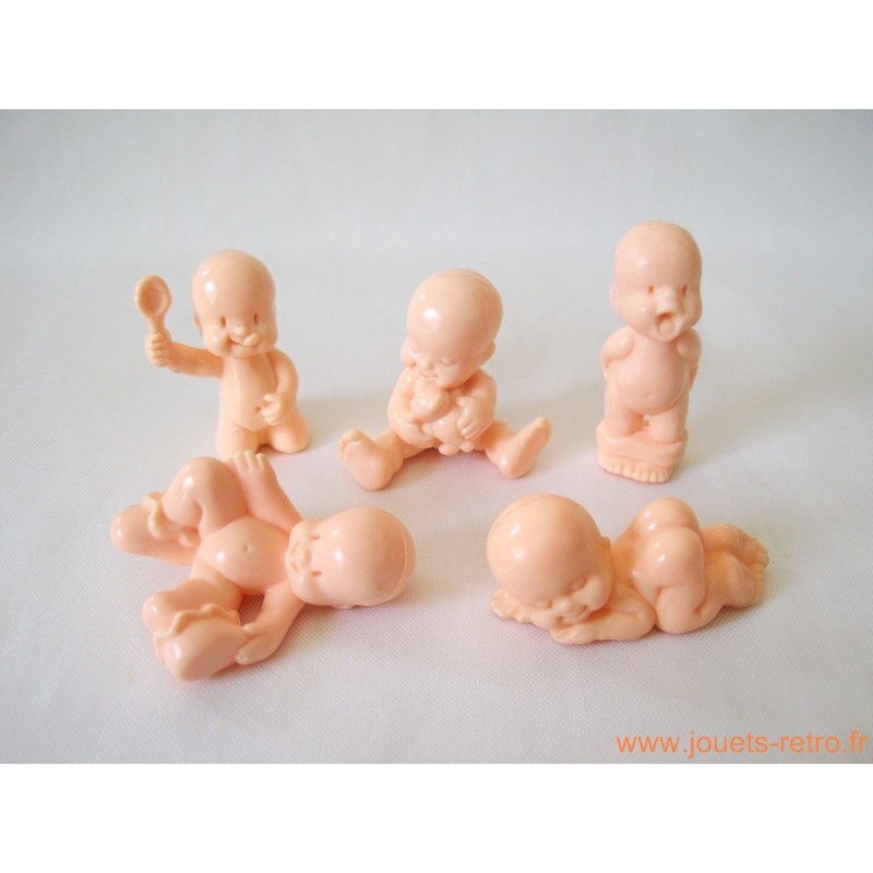 "Les Babies" lot de 5 figurines chair