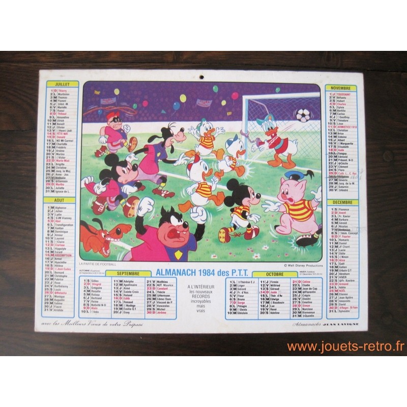 Almanach des PTT 1984 Disney