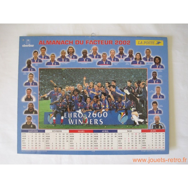 Almanach du facteur 2002 Foot - Rugby