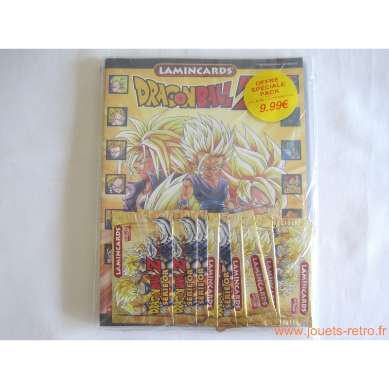 Pack album + boosters Dragon Ball Z série or Lamincards NEUF