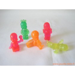"Les Babies" lot de 5 figurines translucides à paillettes