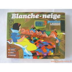 3 puzzles Blanche neige - Nathan 1974