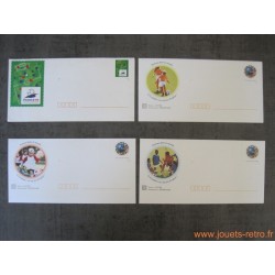 lot 4 enveloppes PàP Coupe du Monde France 98