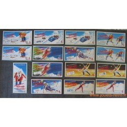 Lot 15 cartes postales Jeux olympiques Alberville 1992