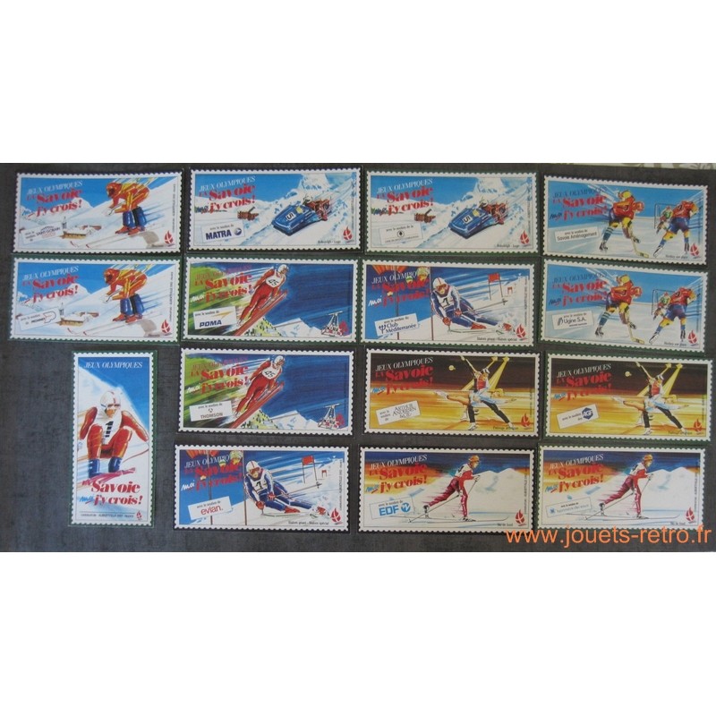 Lot 15 cartes postales Jeux olympiques Alberville 1992 Lot 15 cartes postales Jeux olympiques Alberville 1992