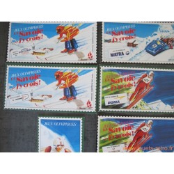 Lot 15 cartes postales Jeux olympiques Alberville 1992