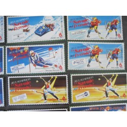 Lot 15 cartes postales Jeux olympiques Alberville 1992