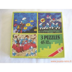 Boite 3 puzzles Schtroumpfs