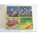 Boite 3 puzzles Schtroumpfs