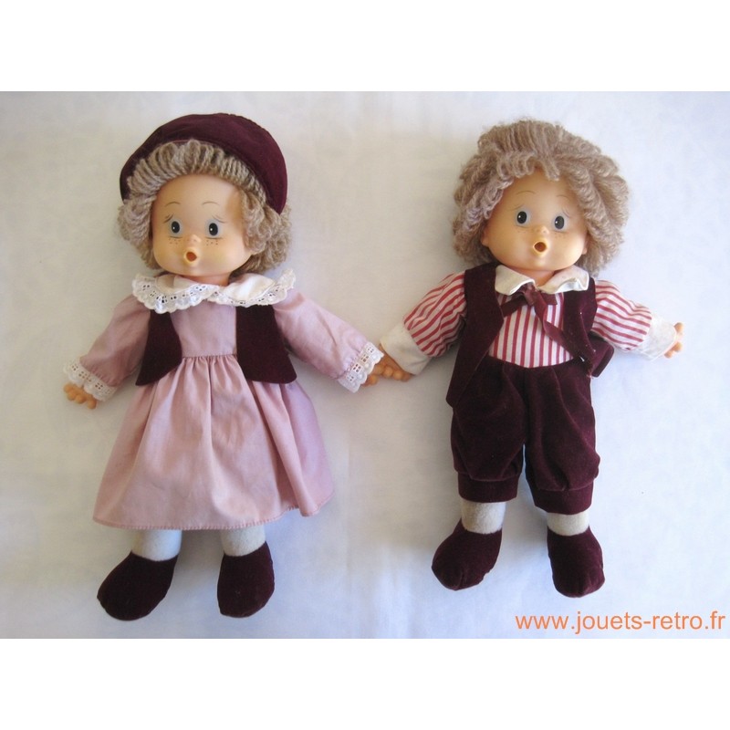 Poupées de chiffon fille et garçon