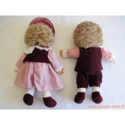 Poupées de chiffon fille et garçon