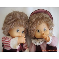 Poupées de chiffon fille et garçon