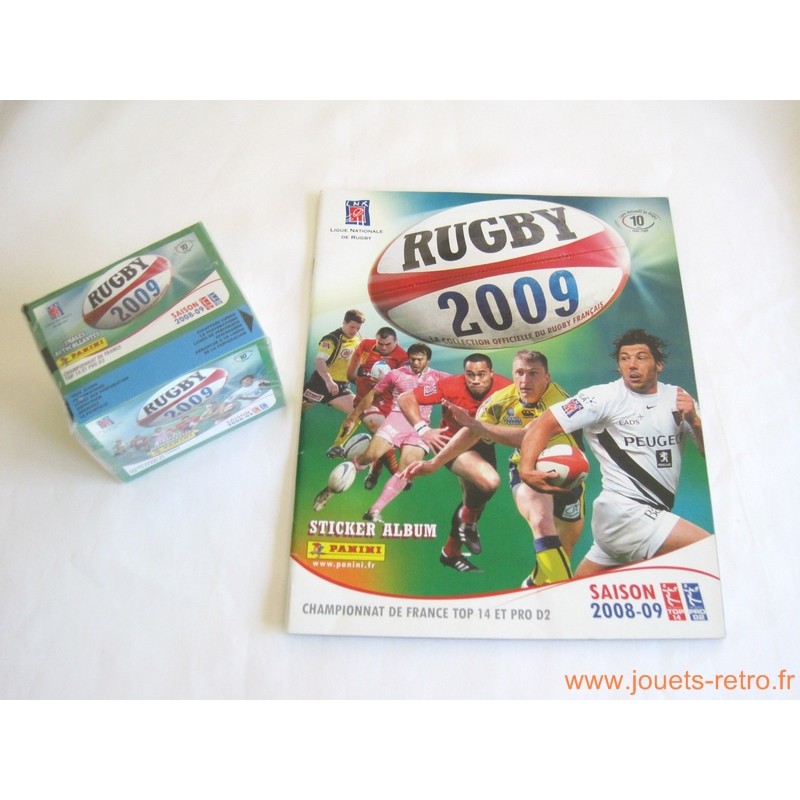 Album Panini Rugby 2009 + boite 50 pochettes NEUF