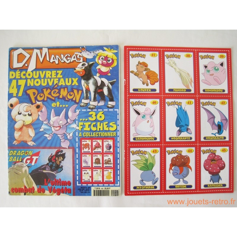 D. Mangas n° 466 juillet 2000 avec Fiches Pokémon
