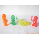 "Les Babies" lot de 4 figurines translucides à paillettes