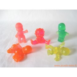 "Les Babies" lot de 5 figurines translucides
