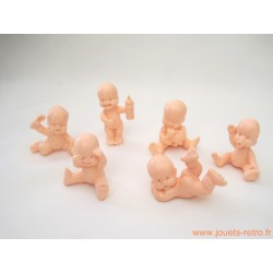 "Les Babies" lot de 6 figurines chair