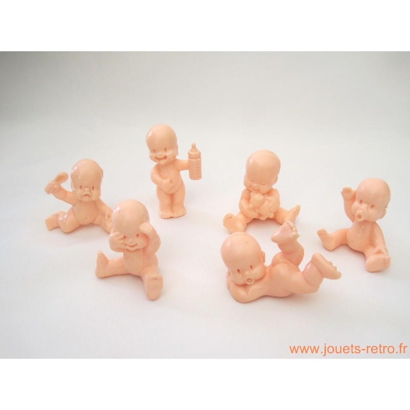 "Les Babies" lot de 6 figurines chair