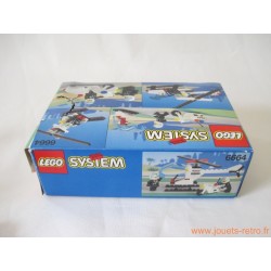 Moto et hélicoptère de police Lego 6664