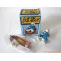 Figurine "Le Super Schtroumpf en barque" Schleich 1981