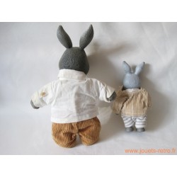 Lapins père et fils "Les copains de la foret" Berchet