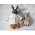 Lapins père et fils "Les copains de la foret" Berchet