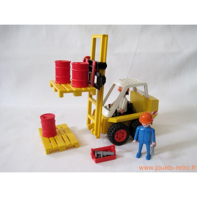 Chariot élévateur Playmobil 3506 - Avec Boîte - Véhicule De Chantier