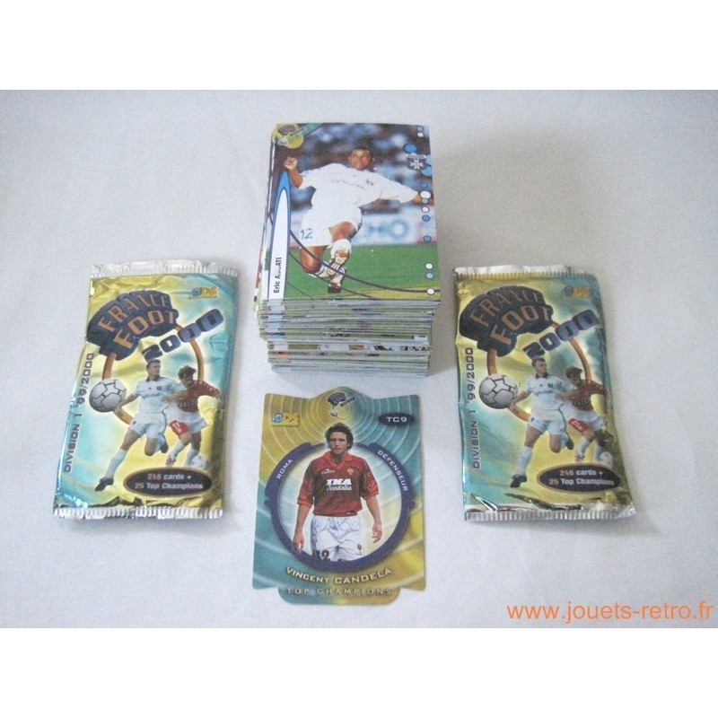 Lot 140 cartes DS France Foot 2000 + 2 pochettes neuves