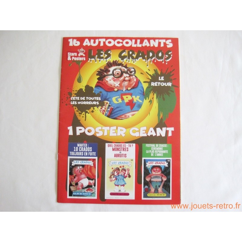 Poster géant avec 16 autocollants "Les Crados"