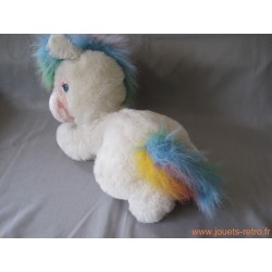 Peluche blanc et arc-en-ciel vintage