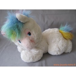 Peluche blanc et arc-en-ciel vintage