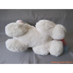 Peluche blanc et arc-en-ciel vintage