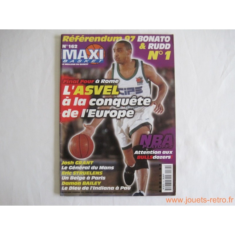 Magazine "Maxi Basket" n° 162 avec poster avril 1997