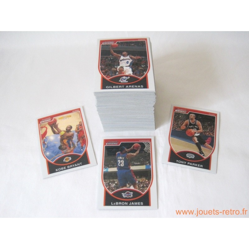 Set Complet 110 Cartes NBA Topps Bowman Chrome 2007-08