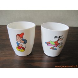 Lot gobelets en mélamine Disney vintage