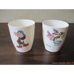 Lot gobelets en mélamine Disney vintage