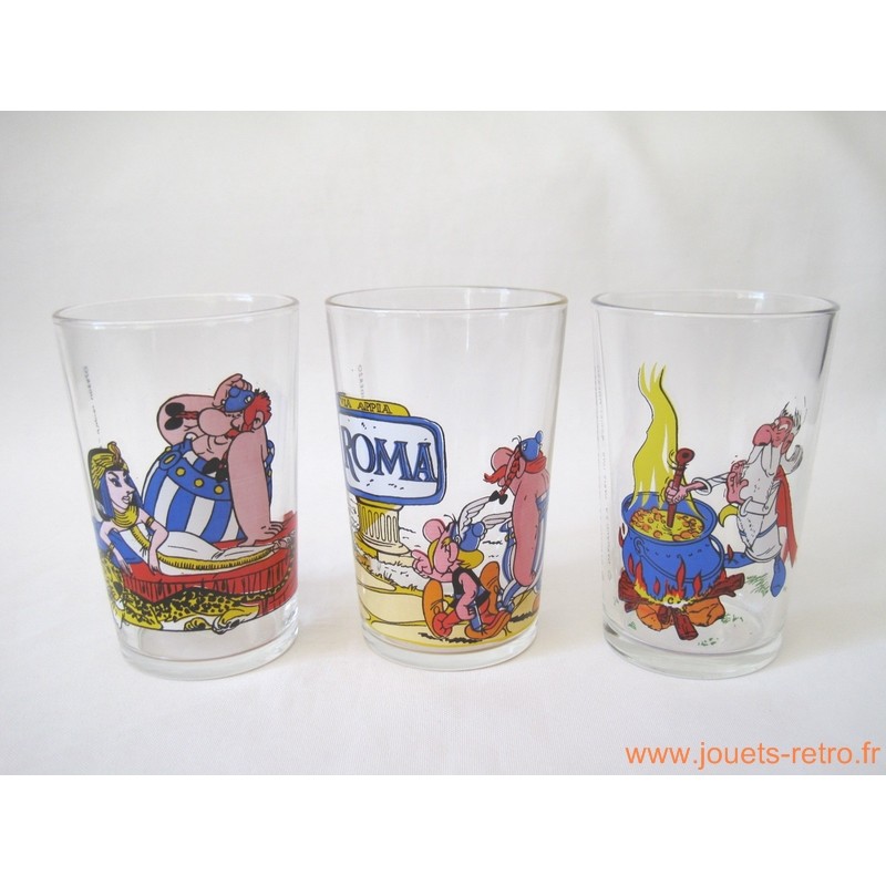 Lot verres à moutarde Asterix