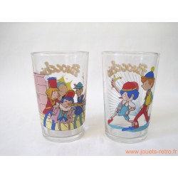 Lot verres à moutarde "Pinocchio"
